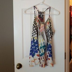 Bright and colorful racer back tank top